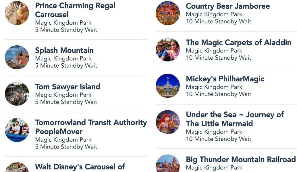 Disney world wait times